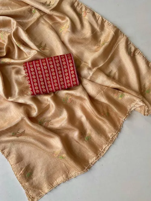 JUTE CRUSH SILK SAREE